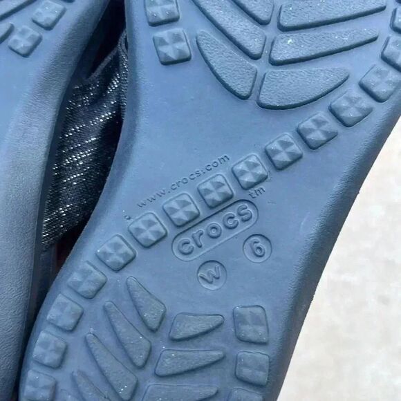 Crocs Capri Shimmer Cross Band Sandals Women’s Size 6 - Picture 6 of 7